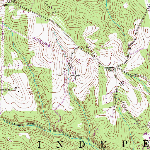 Topographic Map of Brunton Dairy, PA