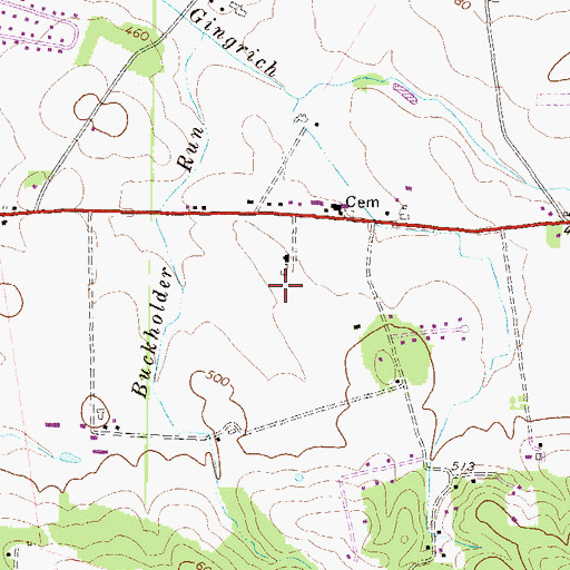 Topographic Map of Brandt View Farms, PA
