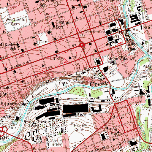 Topographic Map of Little Lehigh Manor, PA