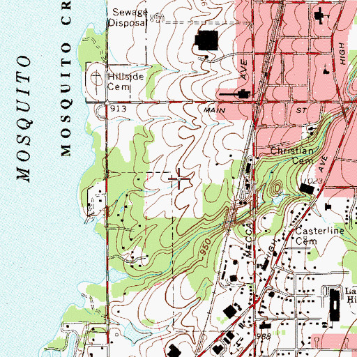 Topographic Map of Governor Farms, OH