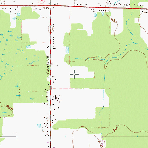 Topographic Map of Malone Farms, OH