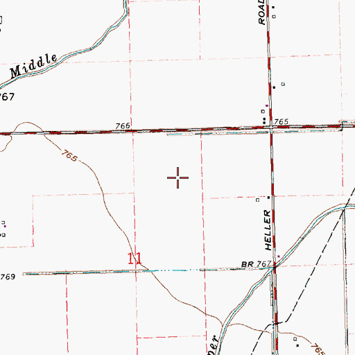 Topographic Map of Arts Dairy, OH