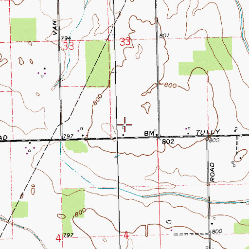 Topographic Map of Macabob Farms, OH