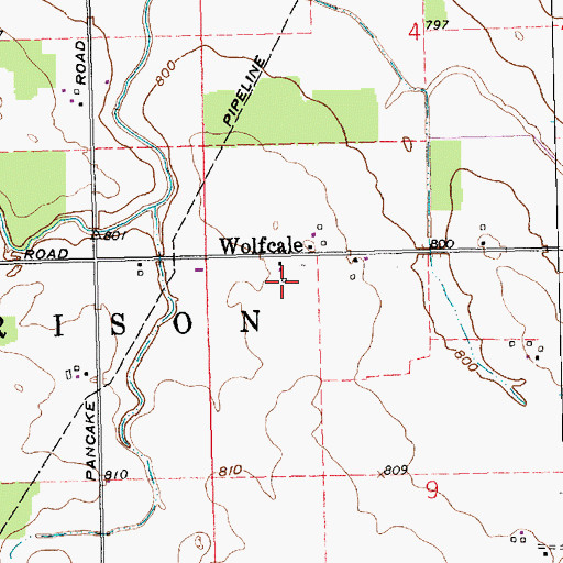 Topographic Map of Rose Lane Farm, OH