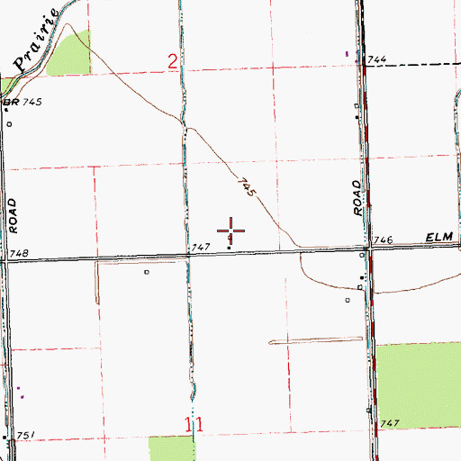 Topographic Map of Lehman Farms, OH