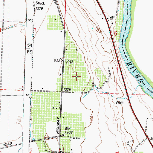 Topographic Map of Providence Orchards, WA