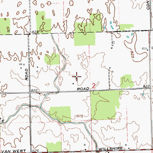 Topographic Map of Germann Farms, OH