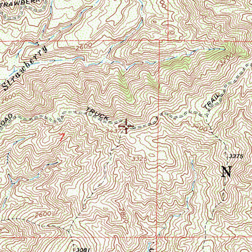 Topographic Map of Daley Road Truck Trail, CA