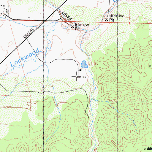 Topographic Map of Dalnton Trumbo Ranch, CA