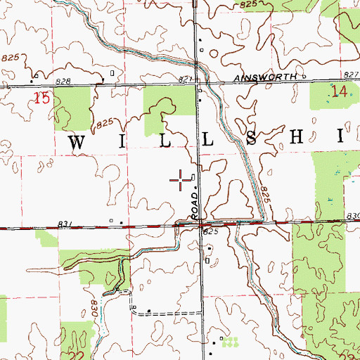 Topographic Map of Etzler Farm, OH
