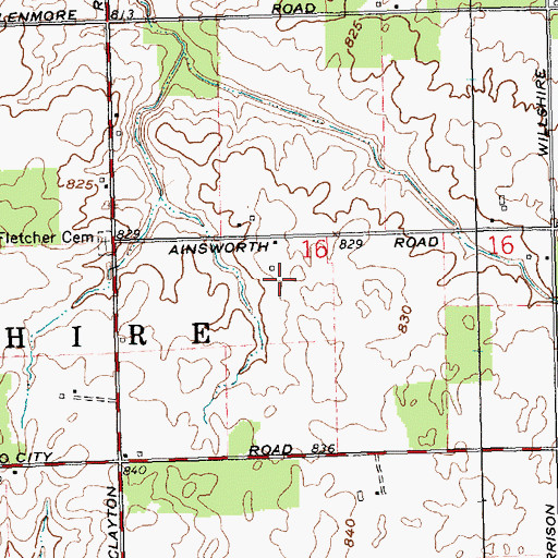 Topographic Map of Haljoro Farms, OH