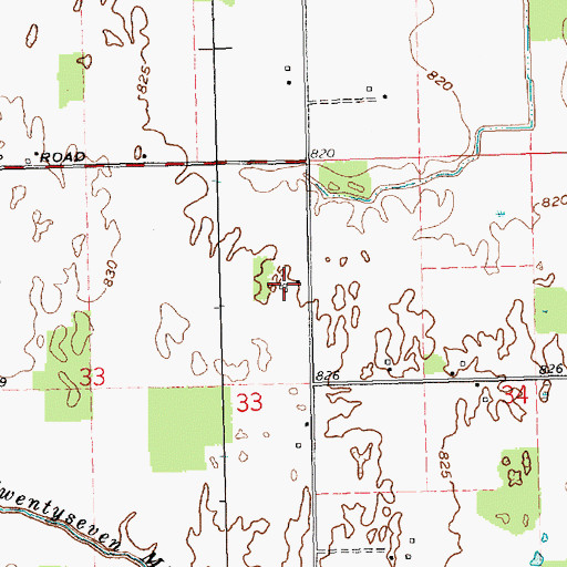 Topographic Map of Buckeye Acres Family Farms, OH