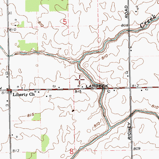 Topographic Map of Edwards Farm, OH