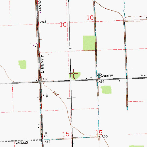 Topographic Map of Kimart Farms, OH