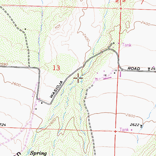 Topographic Map of Davis Canyon, CA