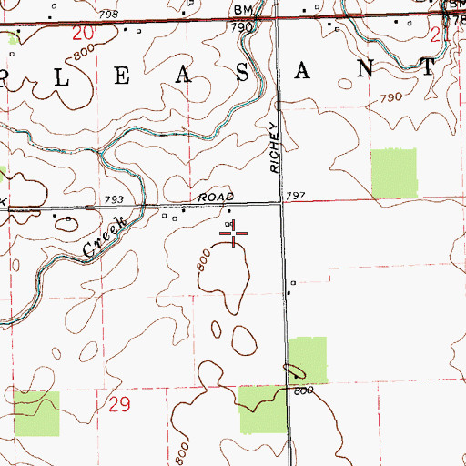 Topographic Map of Eickholt Farms, OH