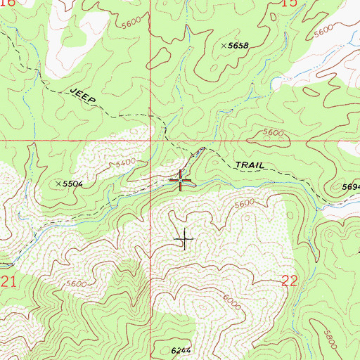 Topographic Map of Dawn o'Day Canyon, CA