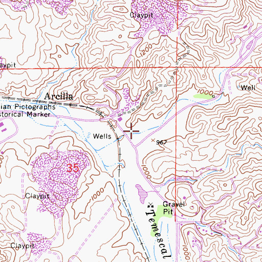 Topographic Map of Dawson Canyon, CA