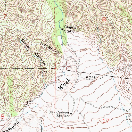 Topographic Map of Day Canyon, CA