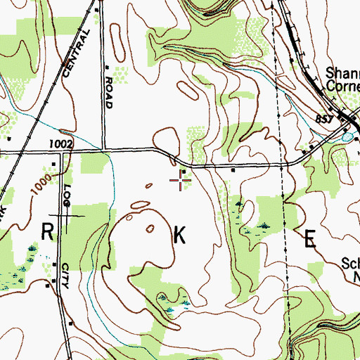 Topographic Map of Blueberry Hill Farm, NY
