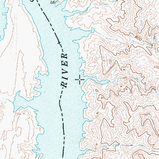 Topographic Map of Catclaw Cove, AZ