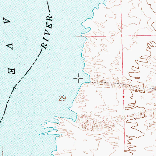 Topographic Map of Gold Cove, AZ