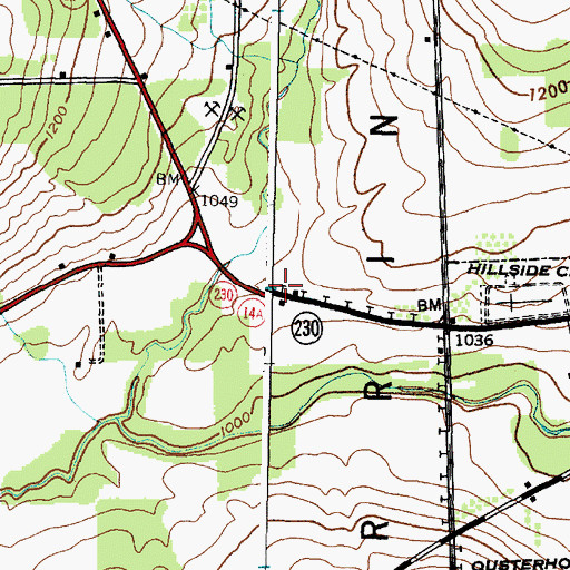 Topographic Map of Double Dawn Farms, NY