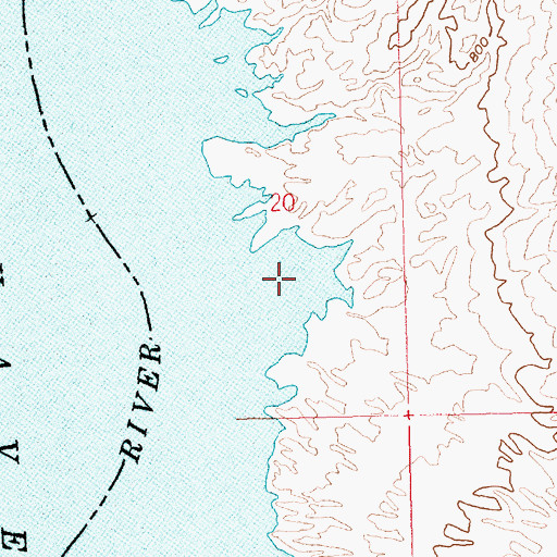 Topographic Map of Jeff Davis Cove, AZ