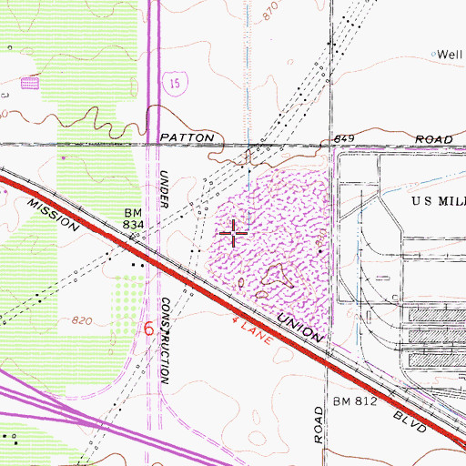 Topographic Map of Day Creek, CA