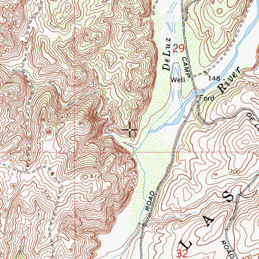 Topographic Map of De Luz Creek, CA