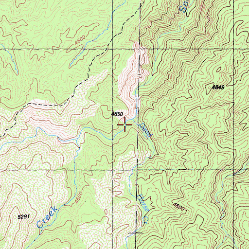 Topographic Map of Dead Horse Creek, CA