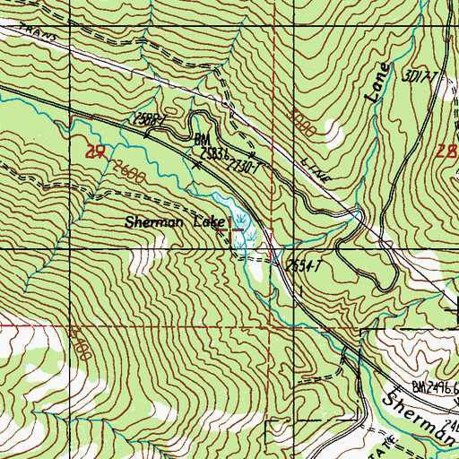 Topographic Map of Growden Dam (historical), WA