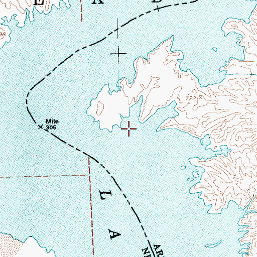Topographic Map of Twin Coves, AZ
