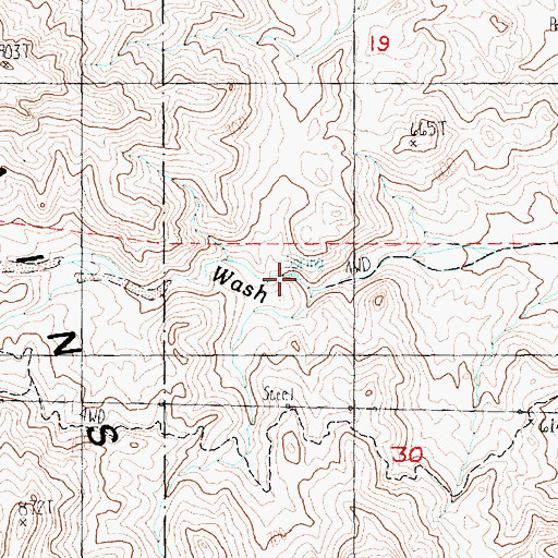 Topographic Map of Aztec Spring, NV