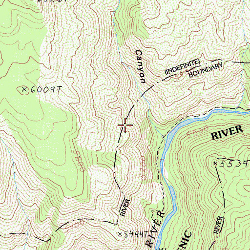 Topographic Map of Deadman Canyon, CA