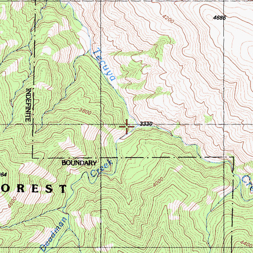 Topographic Map of Deadman Creek, CA