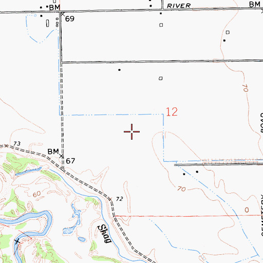 Topographic Map of Anchor J Dairy, CA