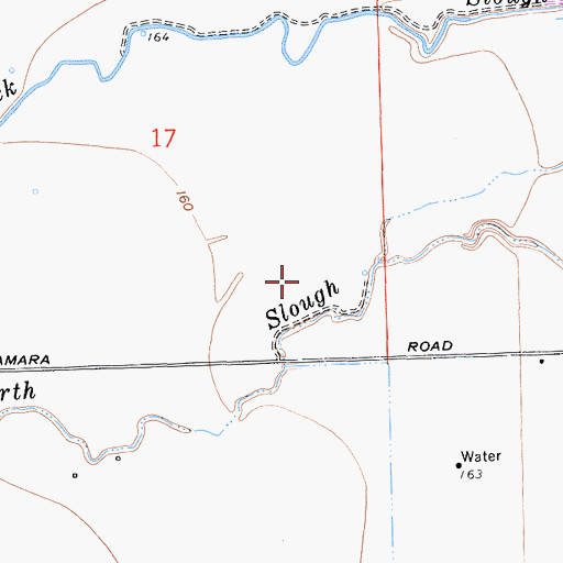 Topographic Map of Hoogendam Dairy, CA