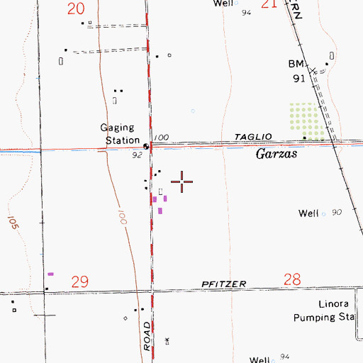 Topographic Map of M and C Dairy, CA