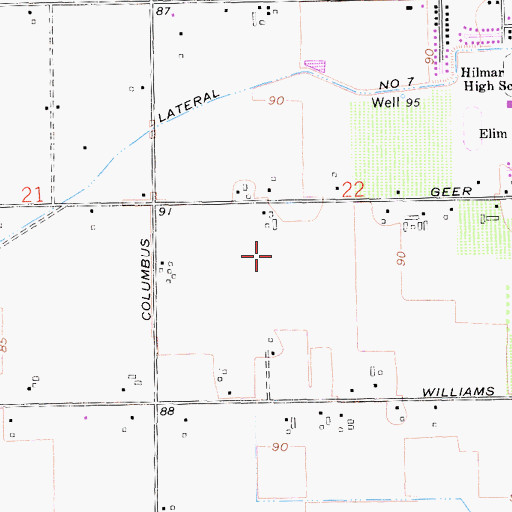 Topographic Map of Nylund Dairy Number 1, CA