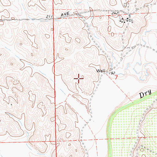Topographic Map of Sierra Vista Dairy, CA