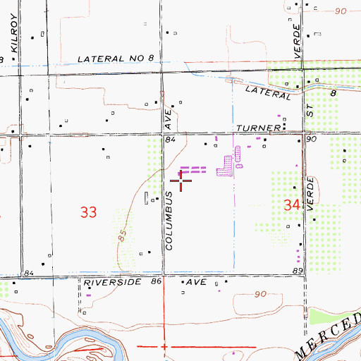 Topographic Map of Wickstrom Jersey Farms, CA