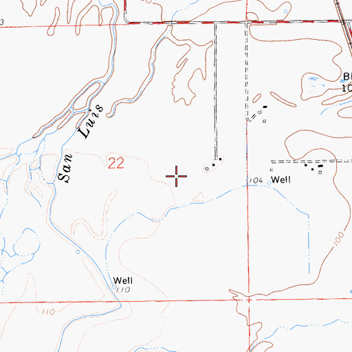 Topographic Map of D and D Holsteins Dairy, CA