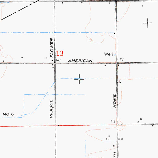 Topographic Map of Ahlem Farms, CA