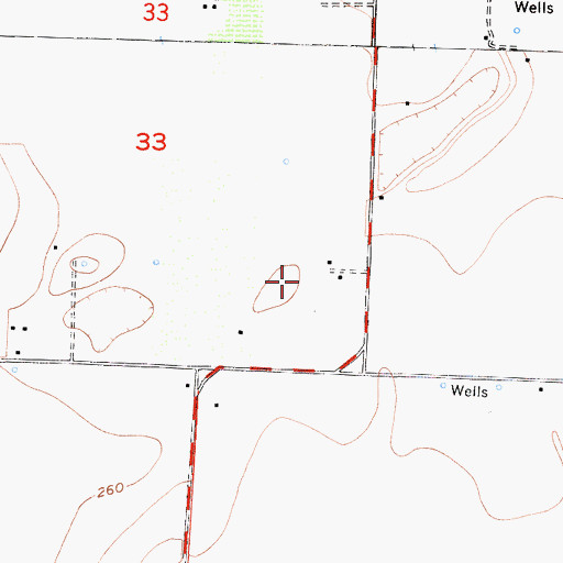 Topographic Map of Adamscows Dairy, CA