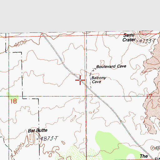 Topographic Map of Balcony Bridge, CA