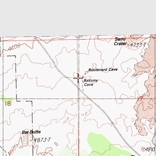 Topographic Map of Boulevard Bridge, CA