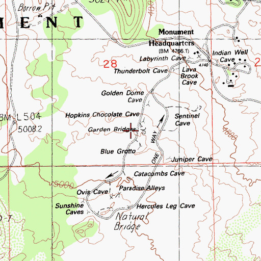Topographic Map of Venetian Bridge, CA