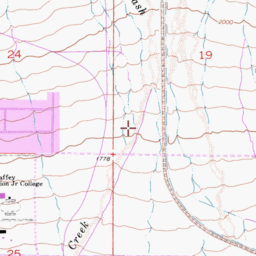 Topographic Map of Deer Canyon Wash, CA