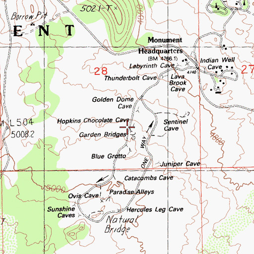 Topographic Map of Chocolate Bridge, CA